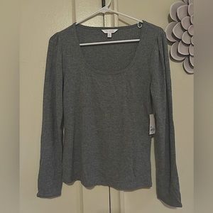 NWT LC Lauren Conrad Gray Scoop Neck Sweater